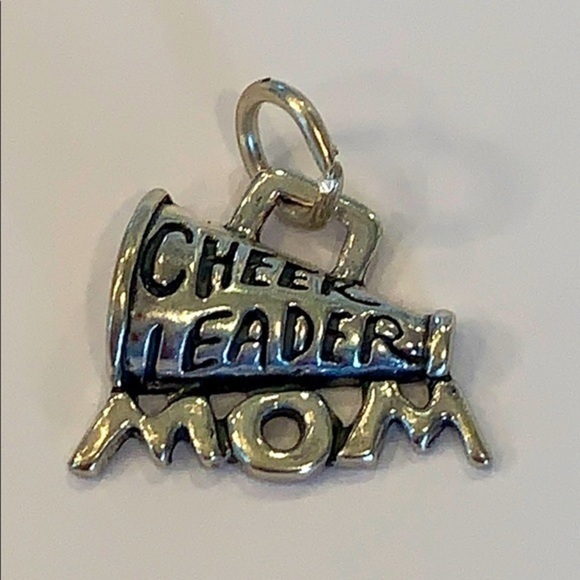 Jewelry - Sterling silver charm cheerleader mom megaphone